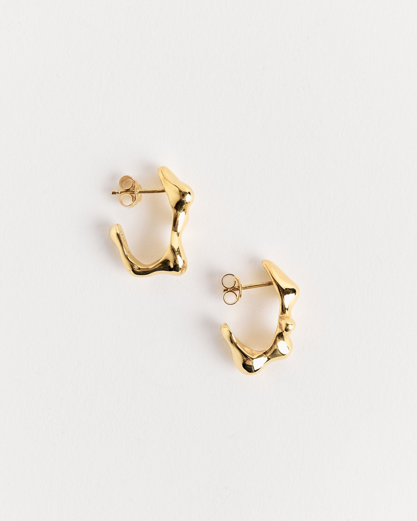Small Seep Hoops in Gold Plated Bronze