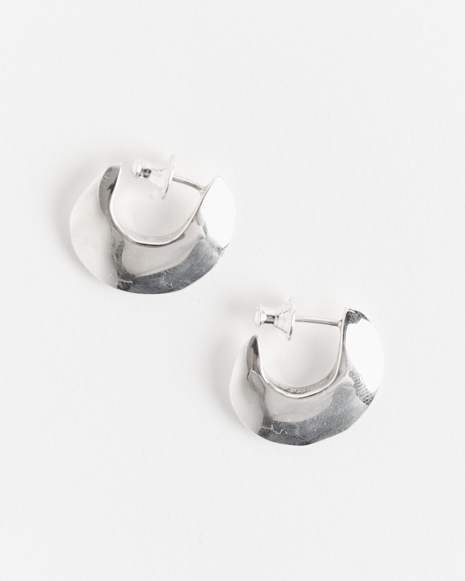 Saucer Hoops in Sterling Silver