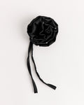 Polka Rosetta Tie in Black/Ivory