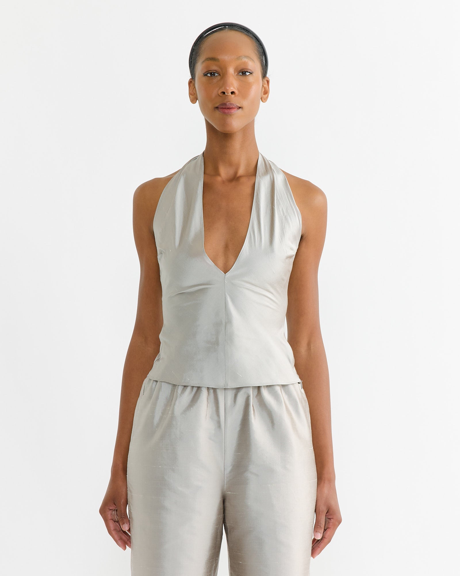 Zola Top in Silver
