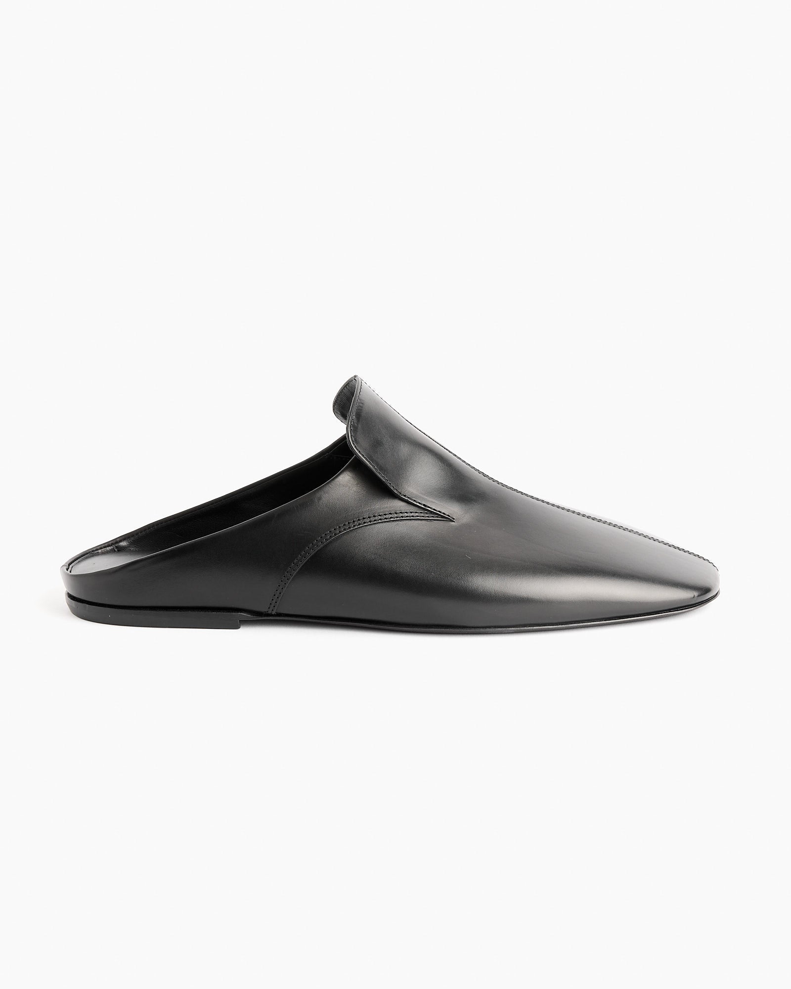 Leather Mule in Black