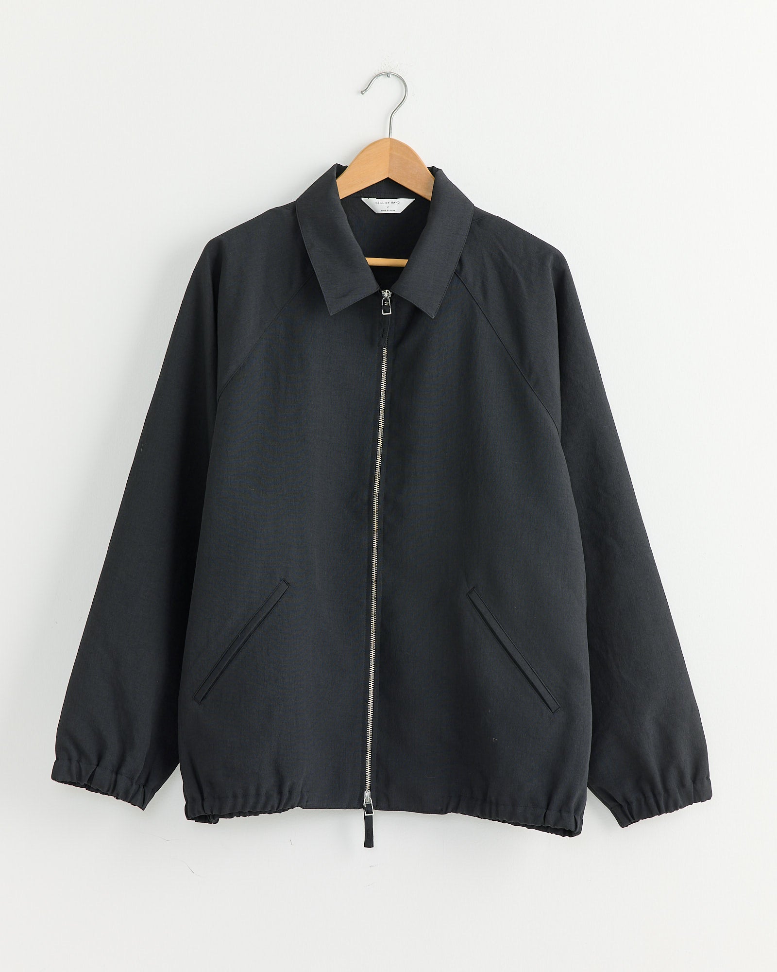 Zip Up Blouson in Ink Black