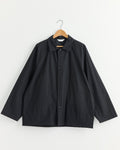 Silicone Coated Shirt Jacket in Ink Black