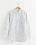 Oversized Shirt in White Stripe