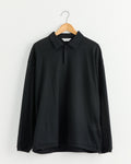 Long Sleeve Polo in Black