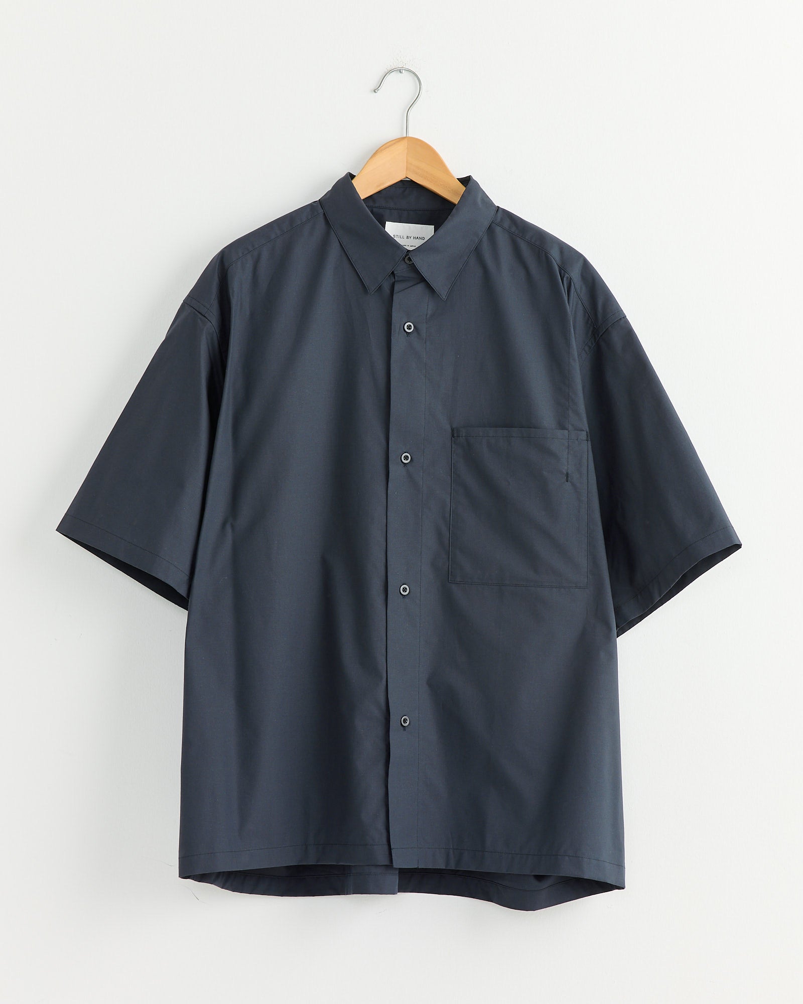 Silk Mixed Shirt in Charcoal
