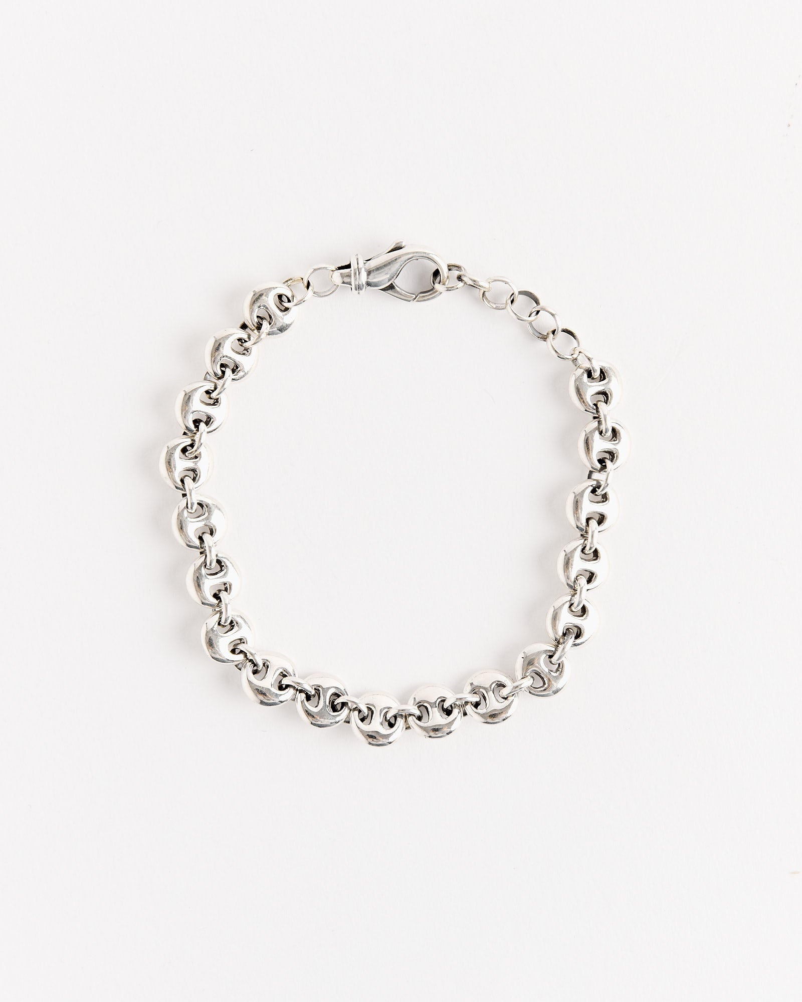 Small Circle Link Bracelet in Sterling Silver