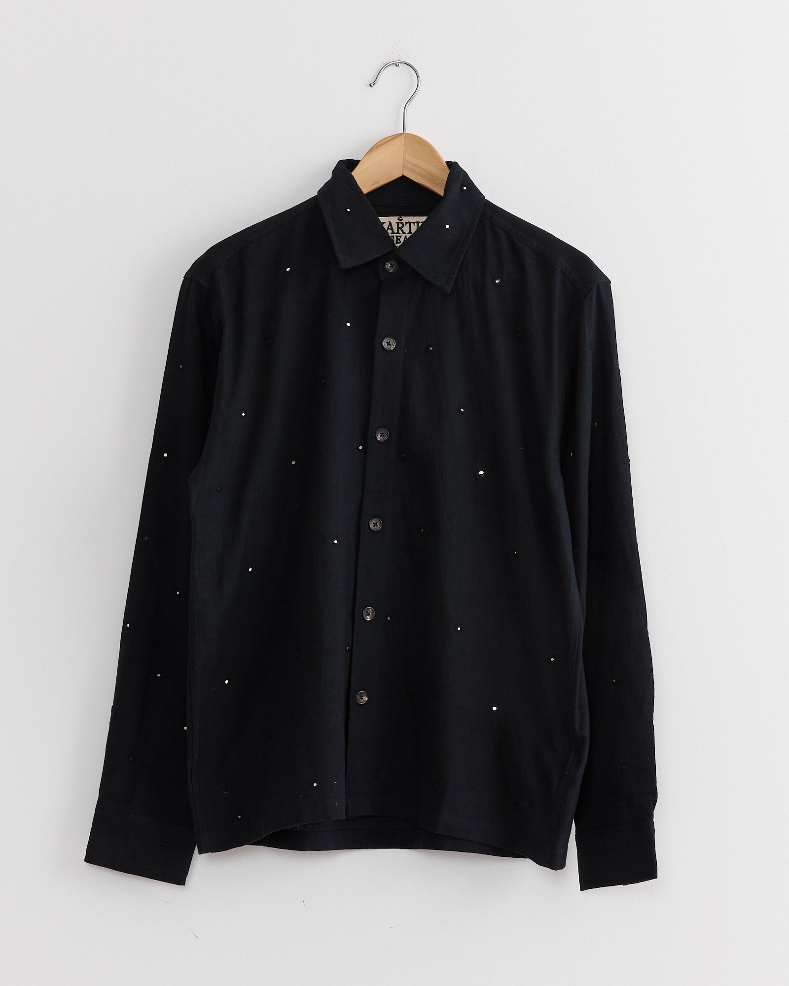 Box Shirt in Black/Mirror