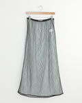 Sheer Lace Long Skirt in Black