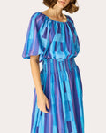 Ella Cotton Gathered Puff-Sleeve Top