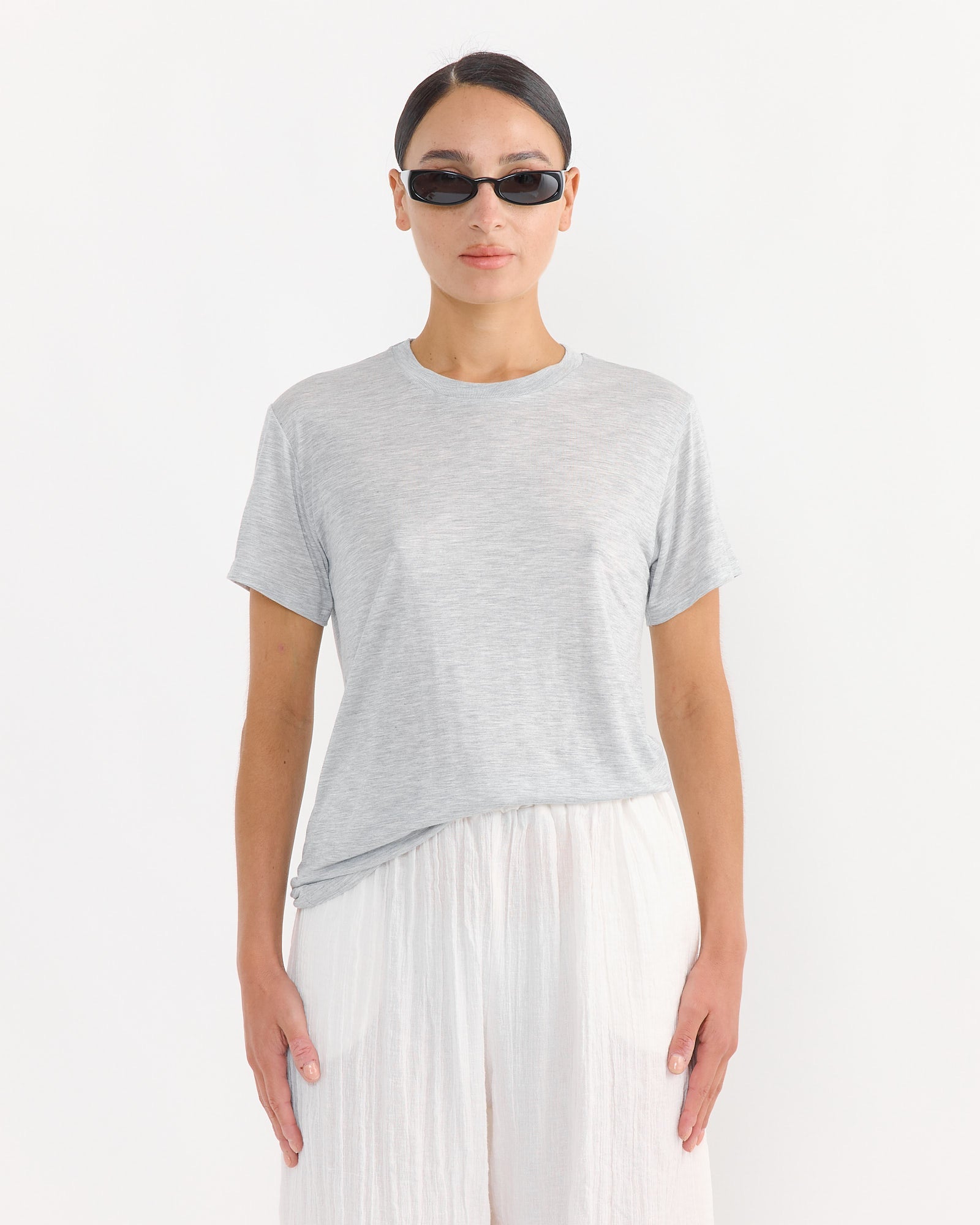 Tee Shirt in Grey Melange