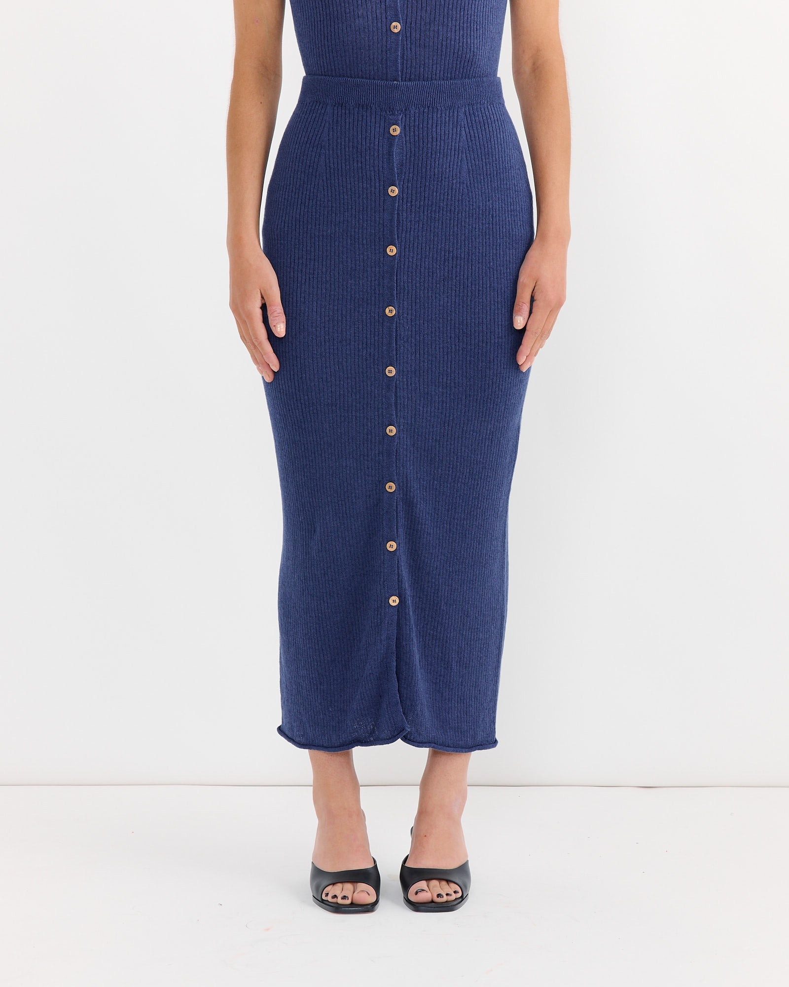 Drip Skirt in Mez Blue