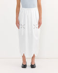 Petal Sun Skirt in White