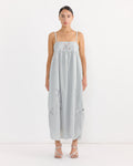 Petal Sun Dress in Fog Grey