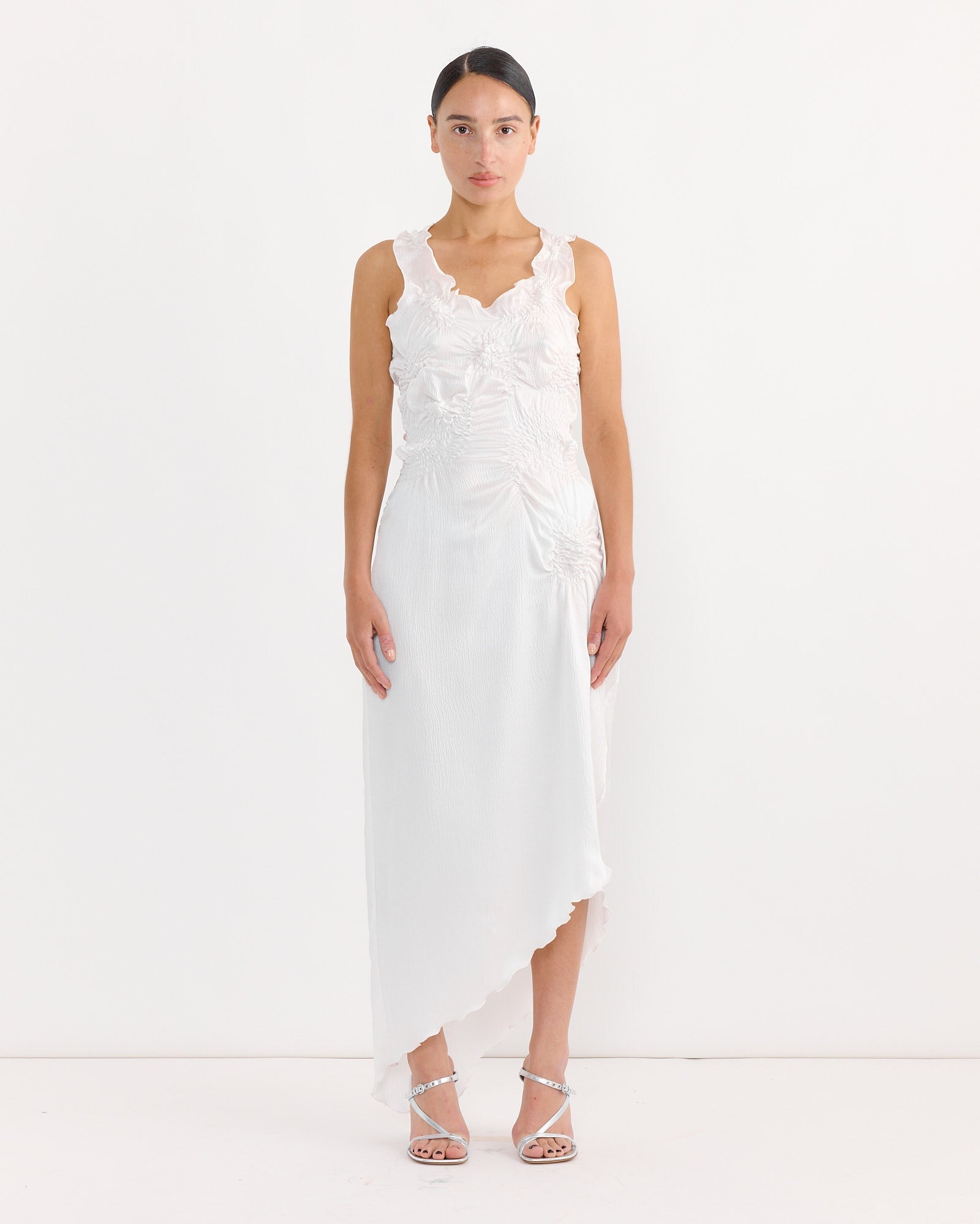 Markiza Paisley Dress in White