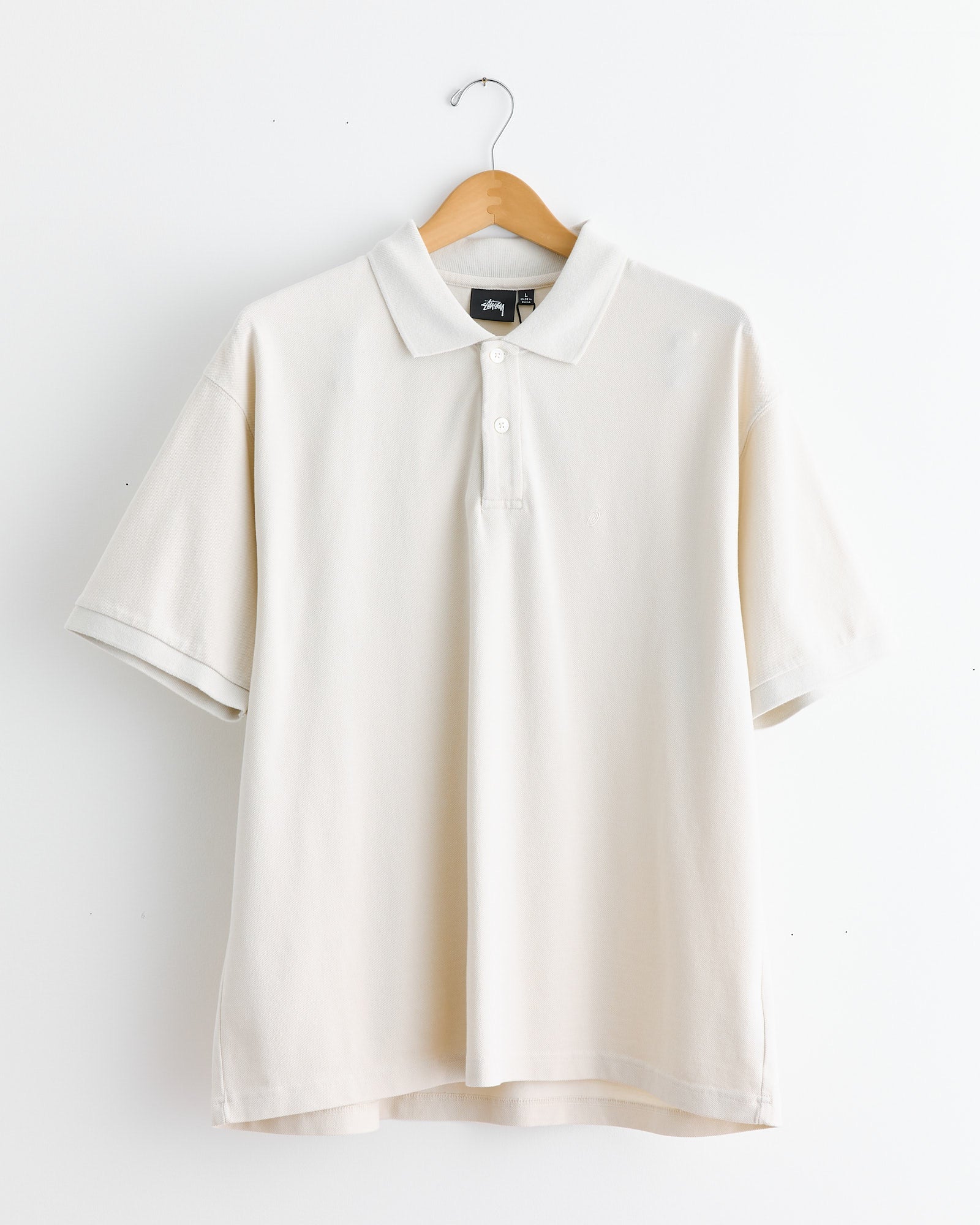Classic Pique Polo in Off White