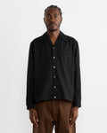 Zach Shirt in Cotton Silk Nep Black