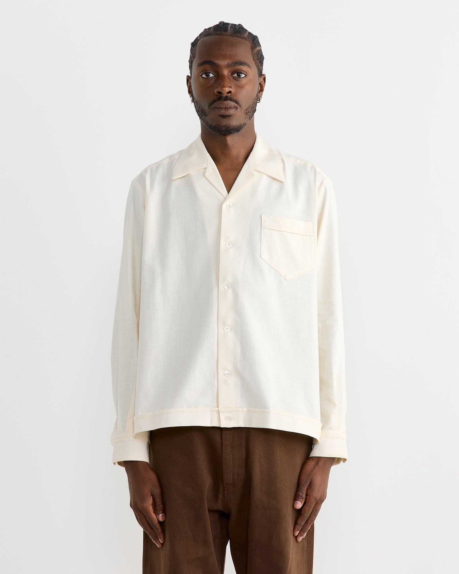 Zach Shirt in Cotton Silk Nep Cream
