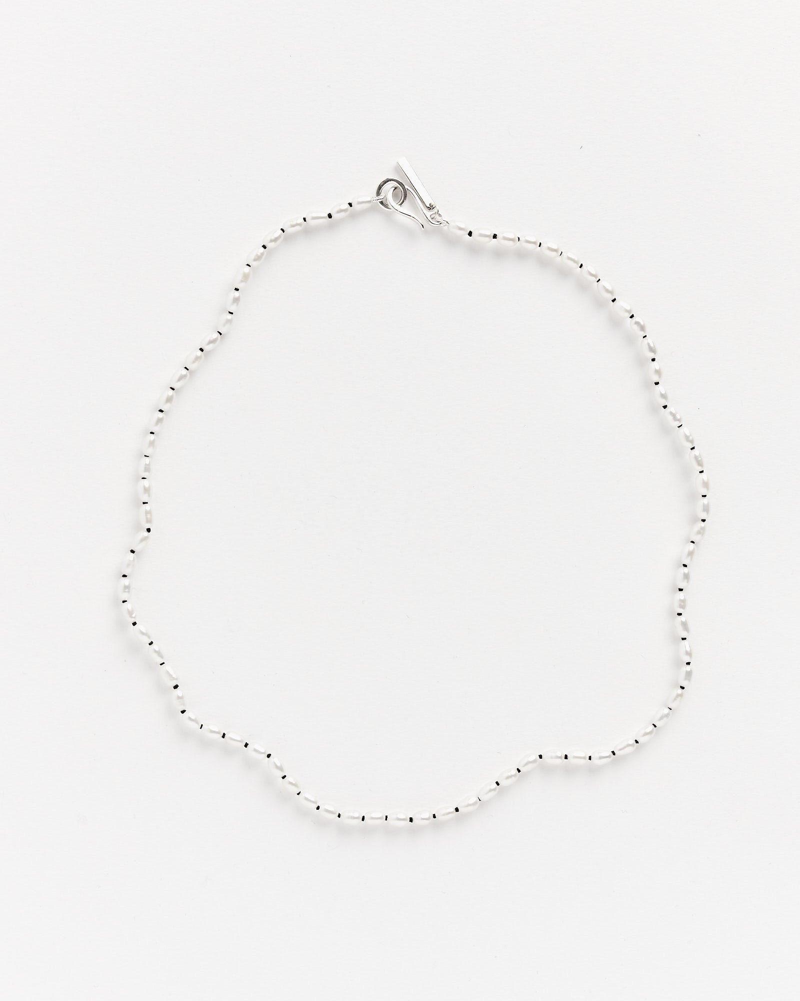 Tiny Pearl Collar in Sterling Silver