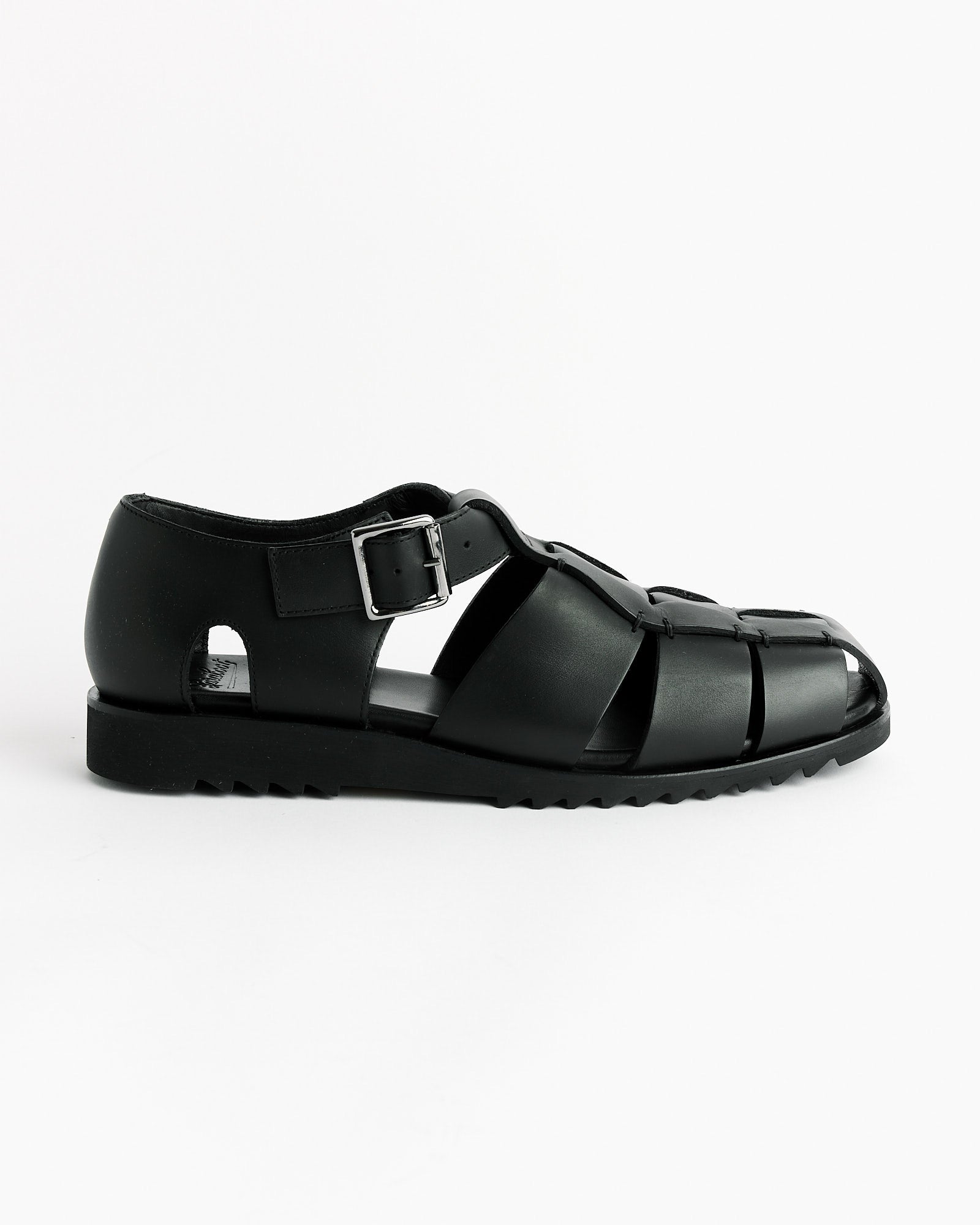 Pacific Sandal in Lisse Noir