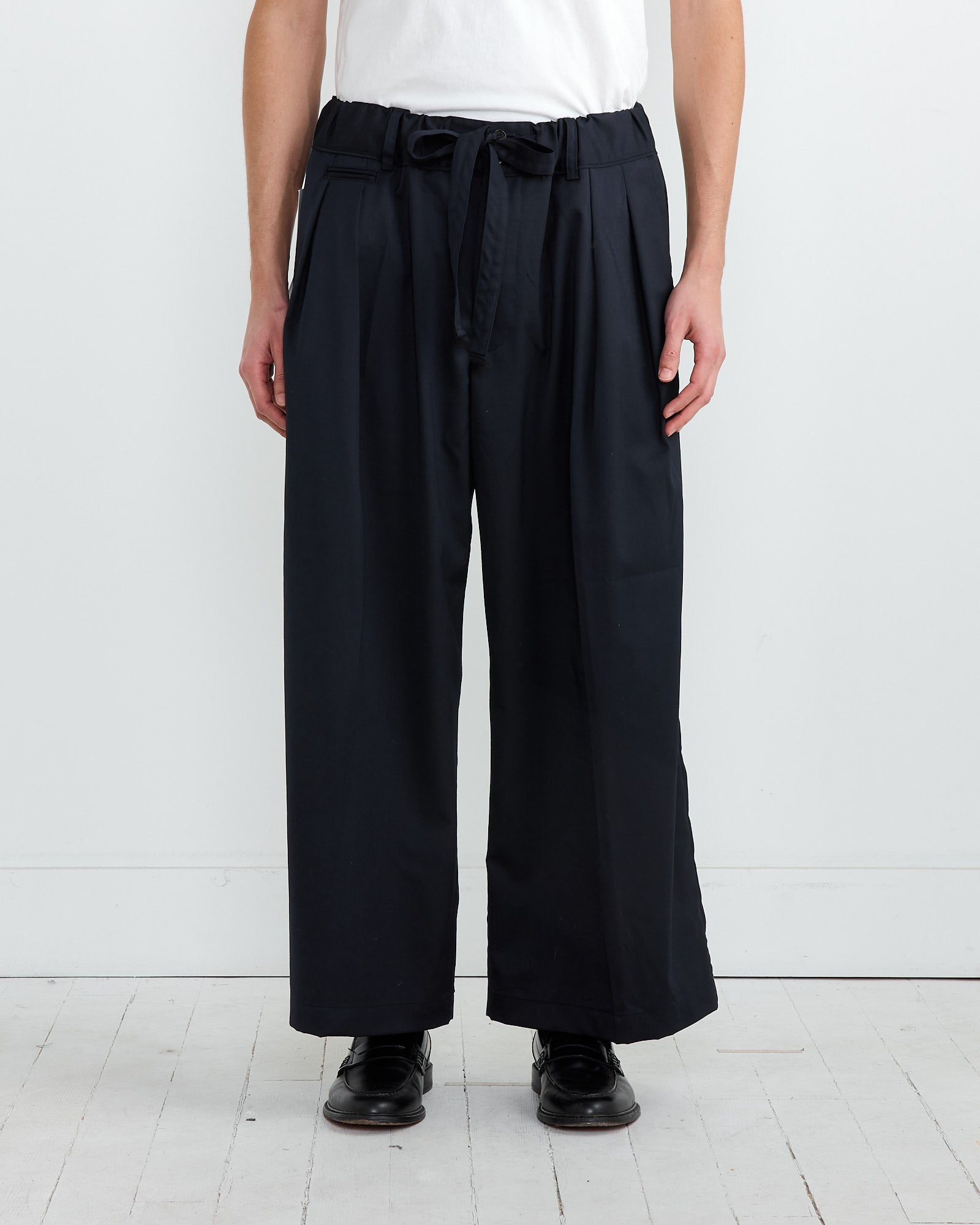 Hakama Twill Pant in Navy