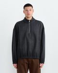 Alpina Pullover in Plaid Wool Navy