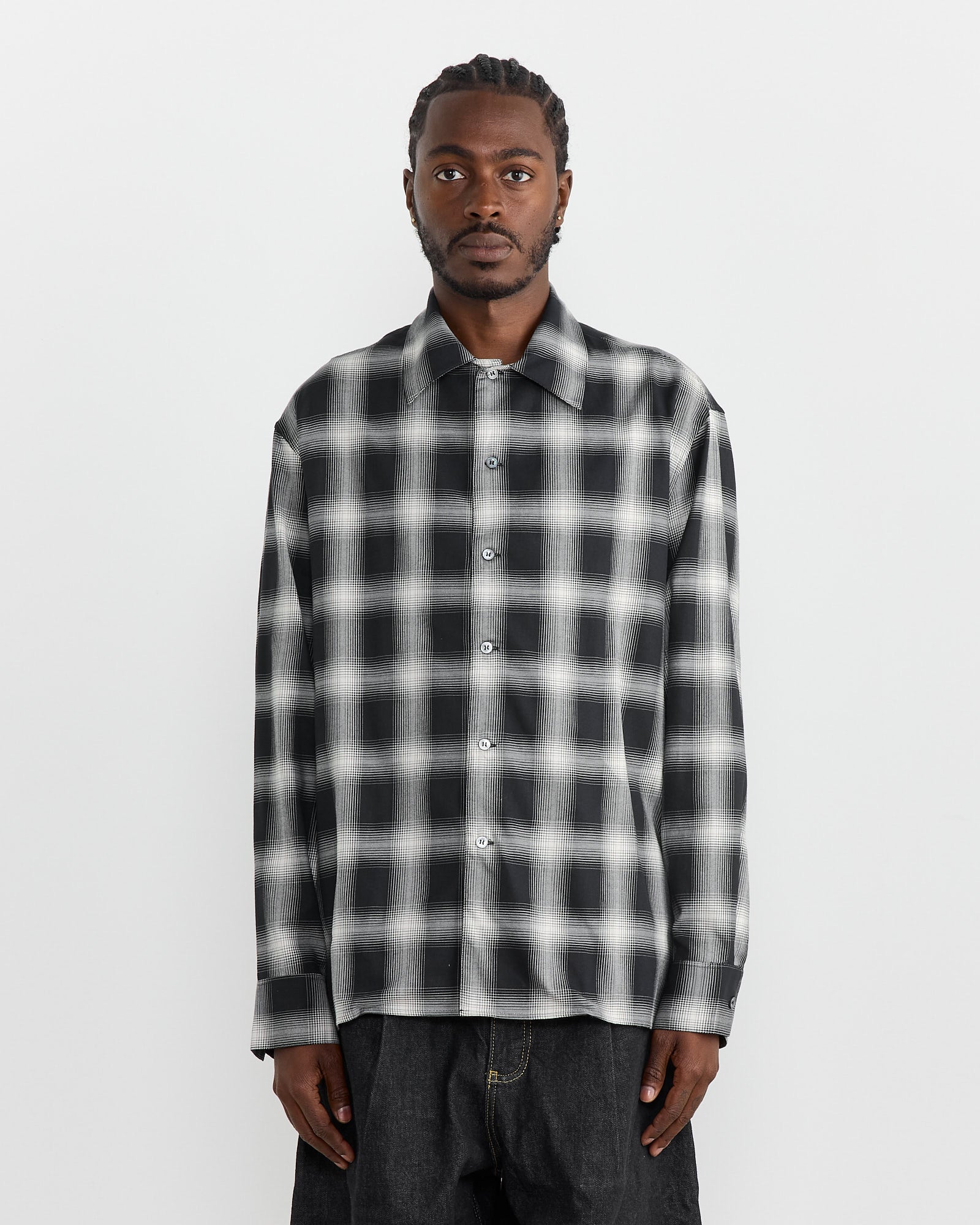 Ray Shirt in Black/Ecru