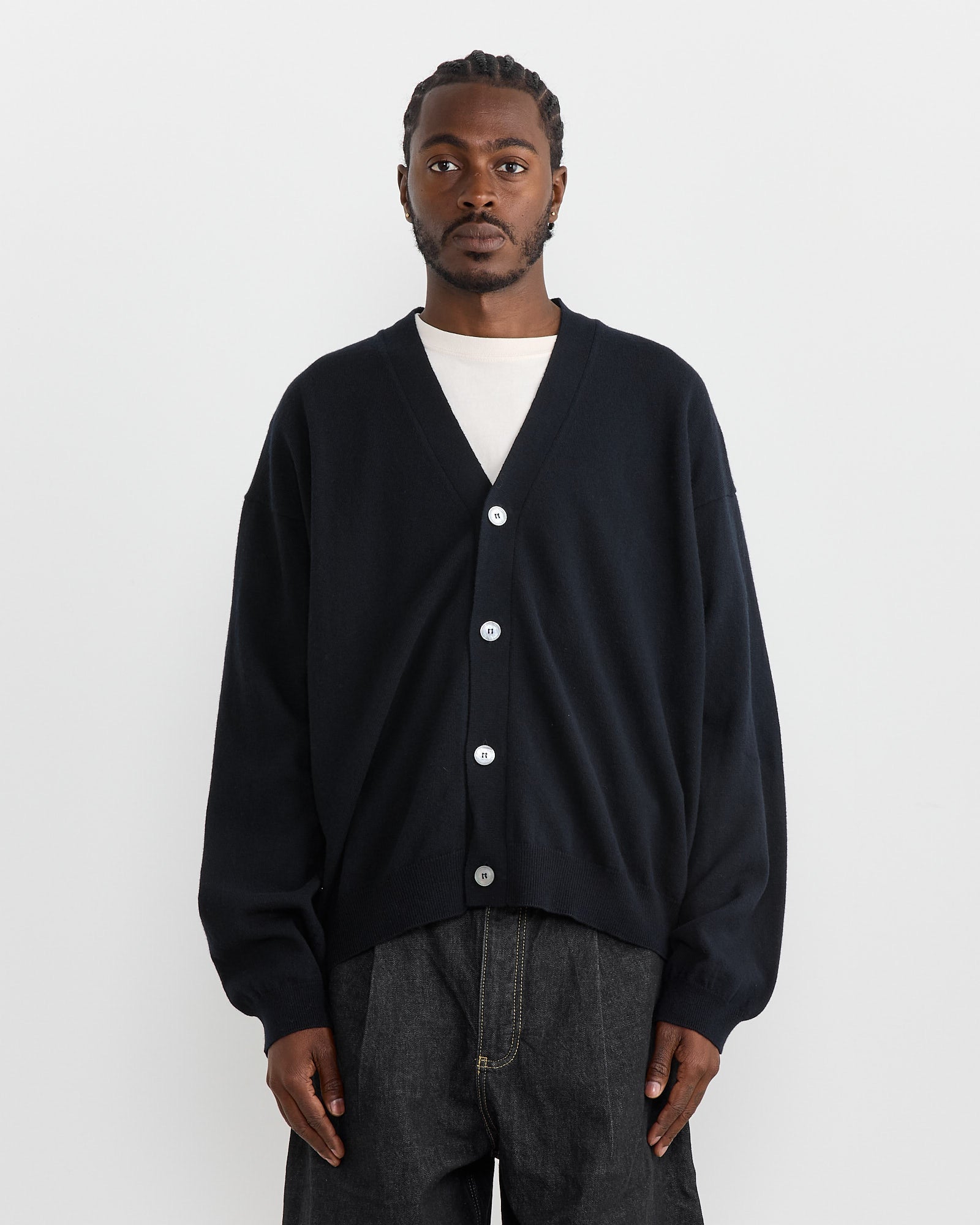 Parr Cardigan in Darkest Navy