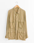 Raw Silk B.D.U. Jacket in Khaki