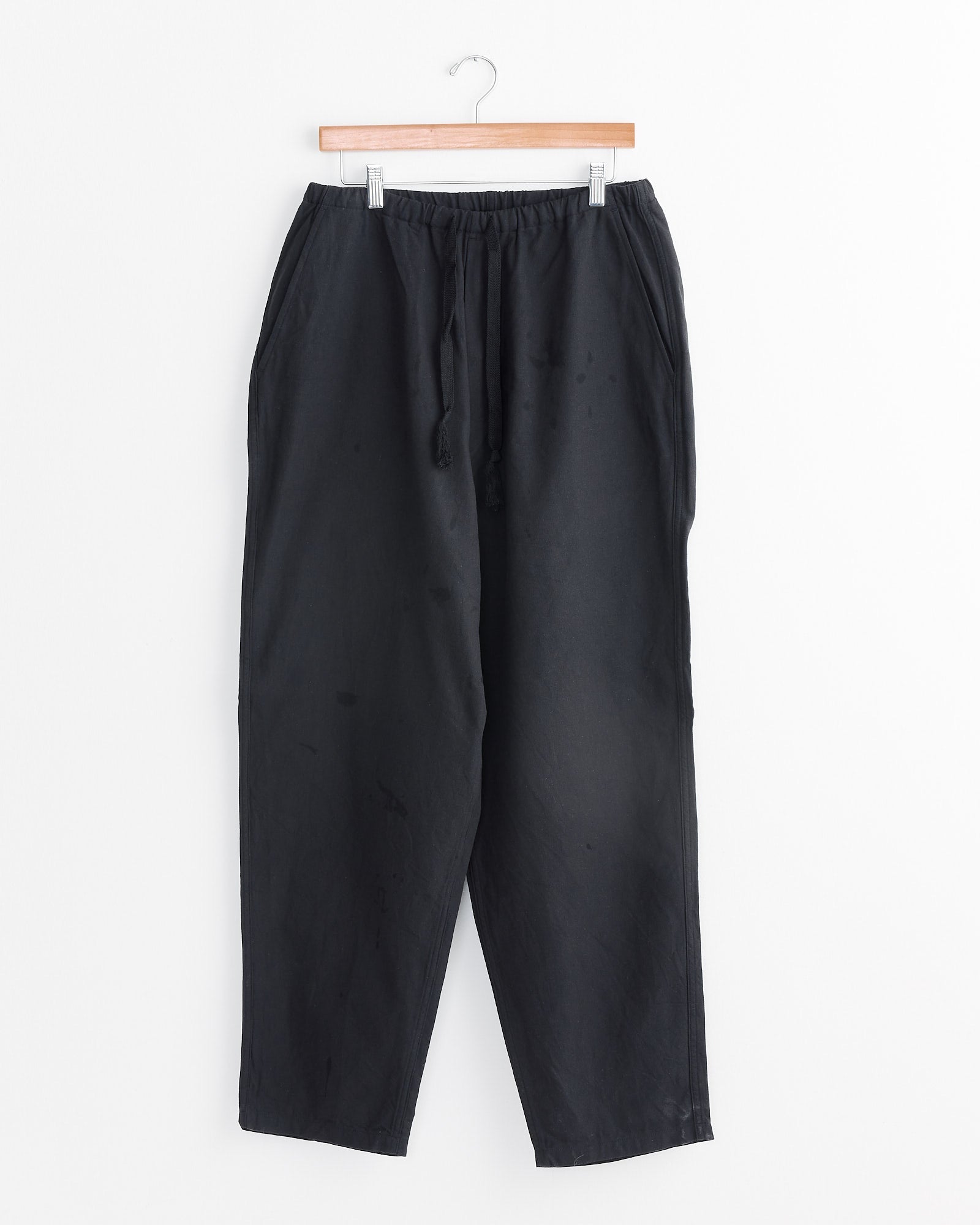 Cotton Duck Tapered Pant in Black