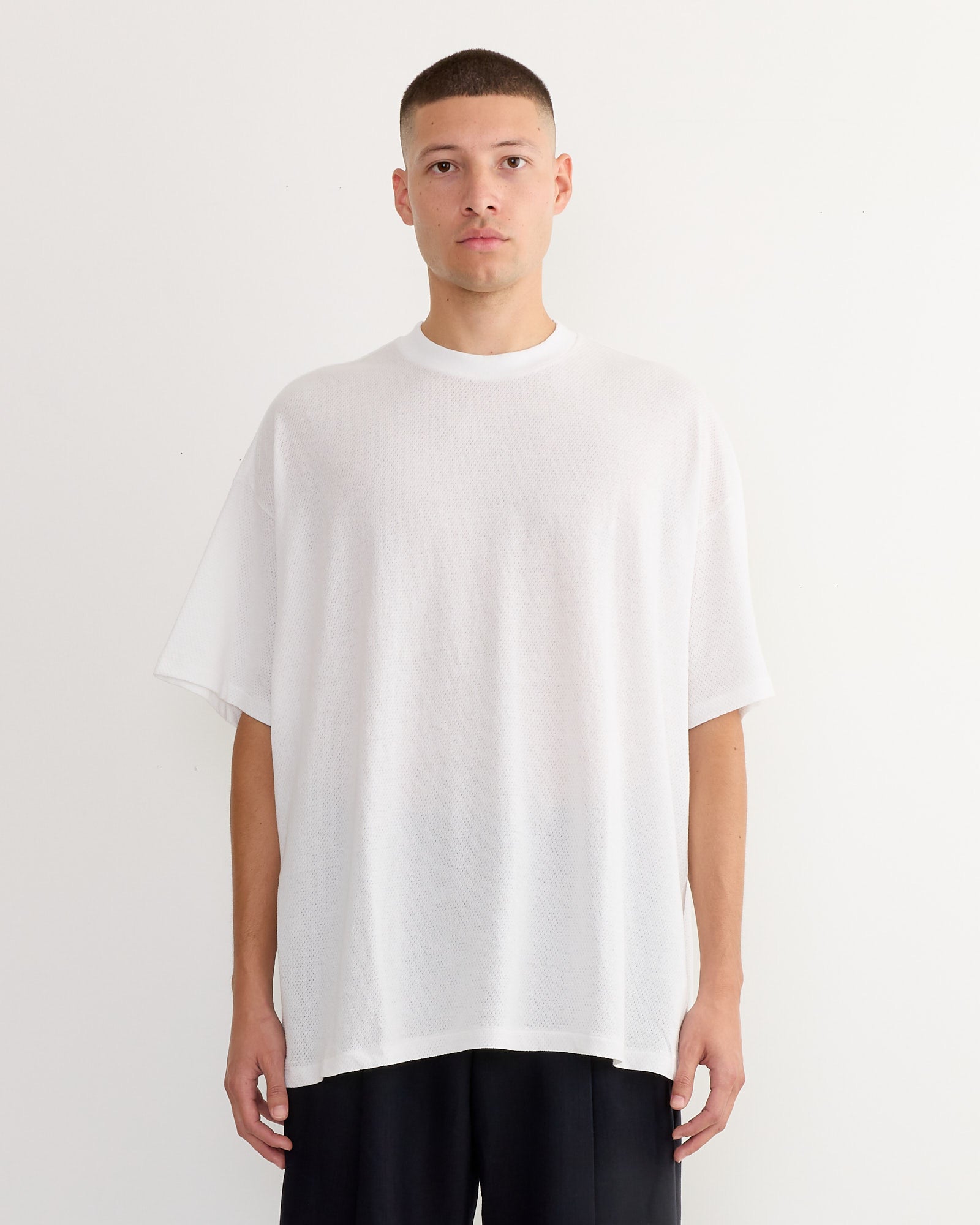 Mesh T-Shirt in White