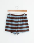 Bonded Dry Loop Terry Short in Brown/Blue