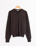 V Neck Sweater in Dark Cacao
