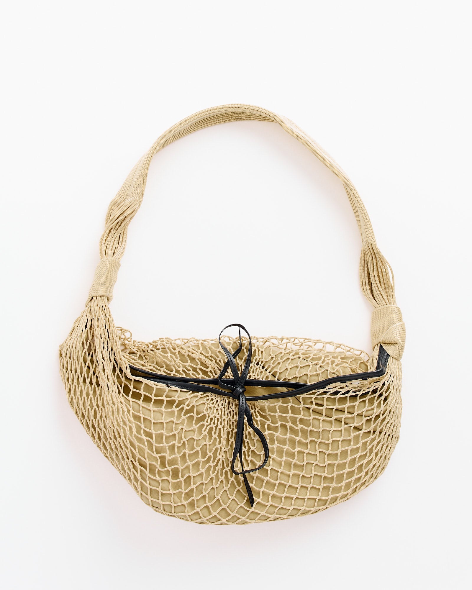 Croissant Filt Bag in Light Beige