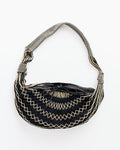 Croissant Filt Bag in Chevron Light Beige/Black