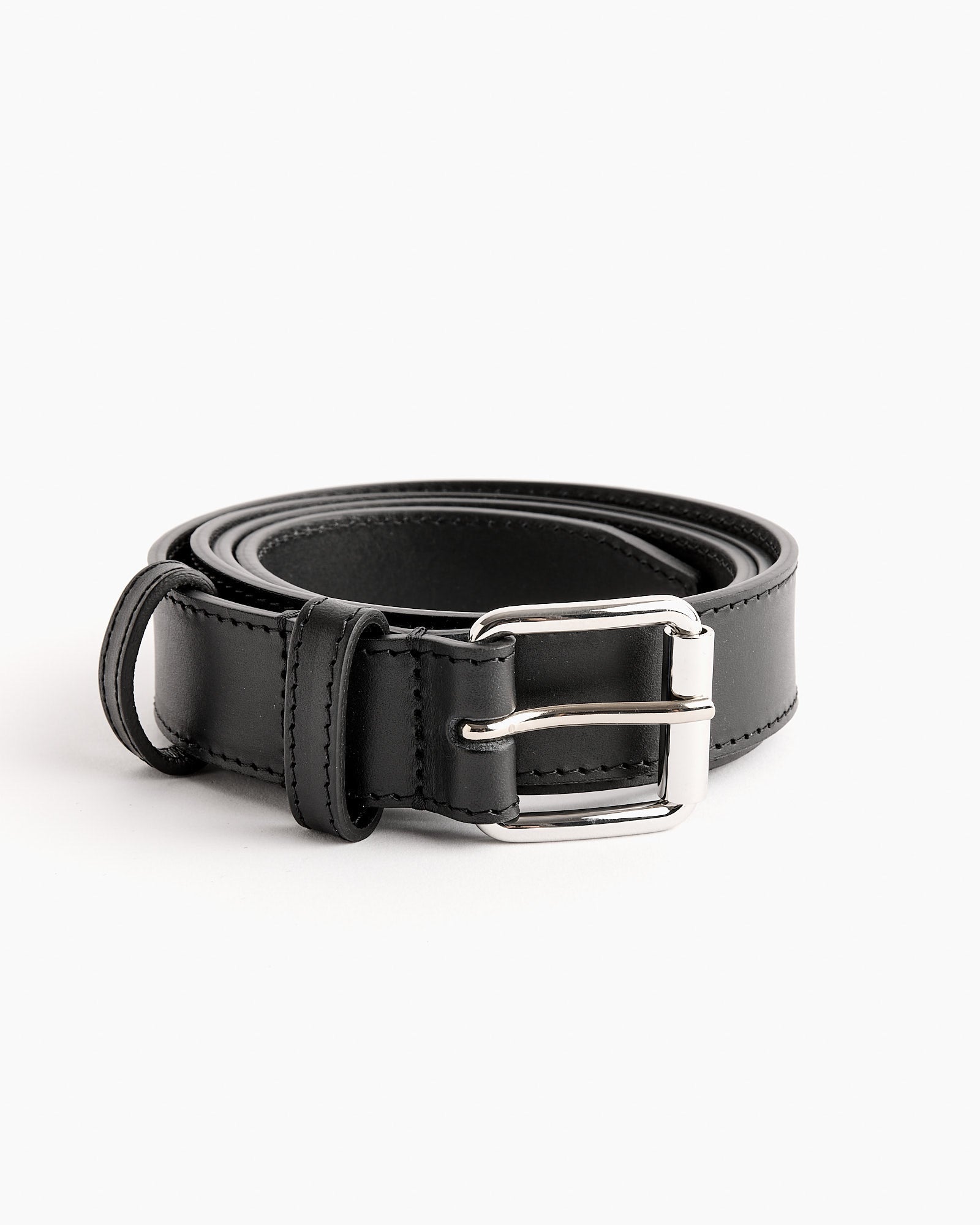 Classic Leather Line Belt in Black