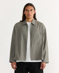 Enzo Shirt in Tropical Wool Olive