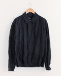 Crinkle Pinstripe Jacket in Black