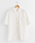 Water Twist Linen Shirt in White