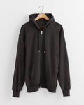 Cotton Fleece Hoodie in Iron Black