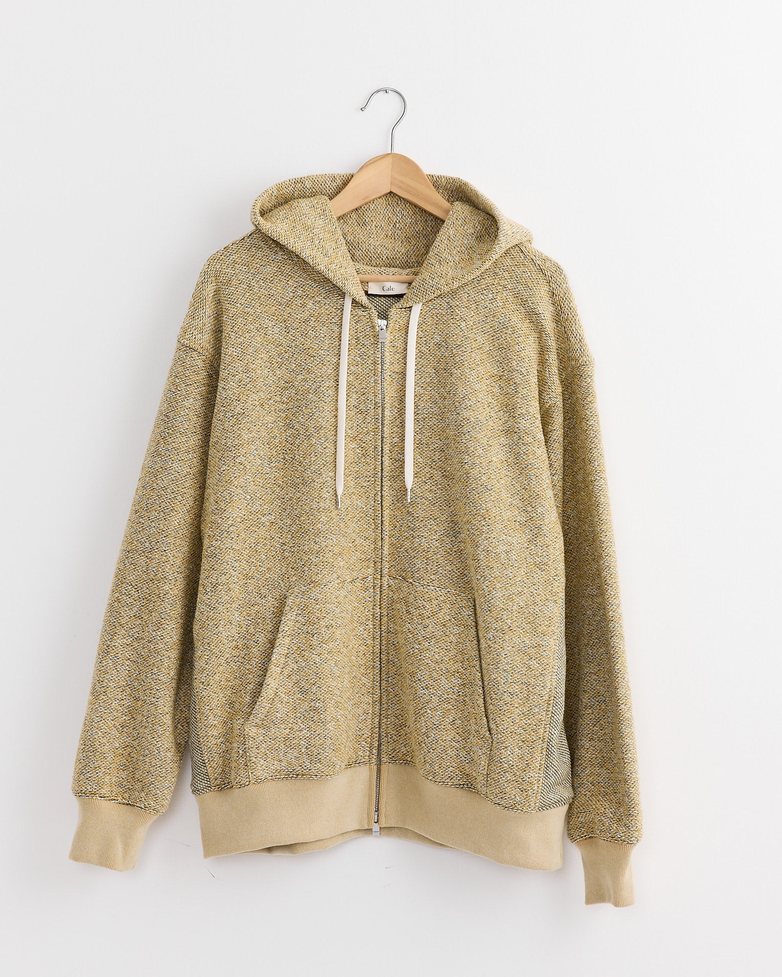 Silk Cotton Jacquard Fleece in Yellow