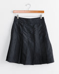 Wide Pleat Skirt in Black