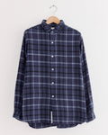 Heavy Flannel Shirt in Navy