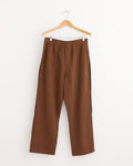 Twill Track Pant in Brown/Black