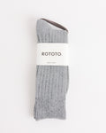 1327 Ribbed Crew Socks in Grey