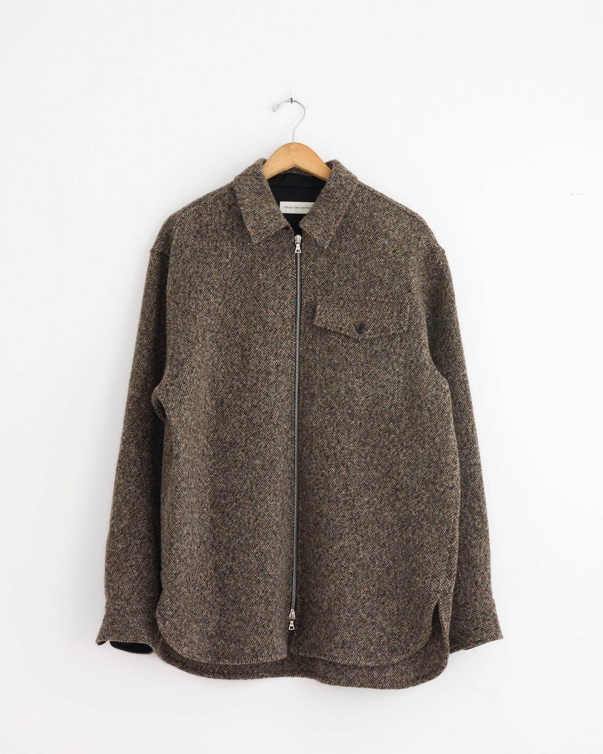 Zip Front Shirt in Rust