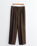 Straight Wool Pant in Mud