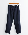 Drawstring Straight Trousers in Navy