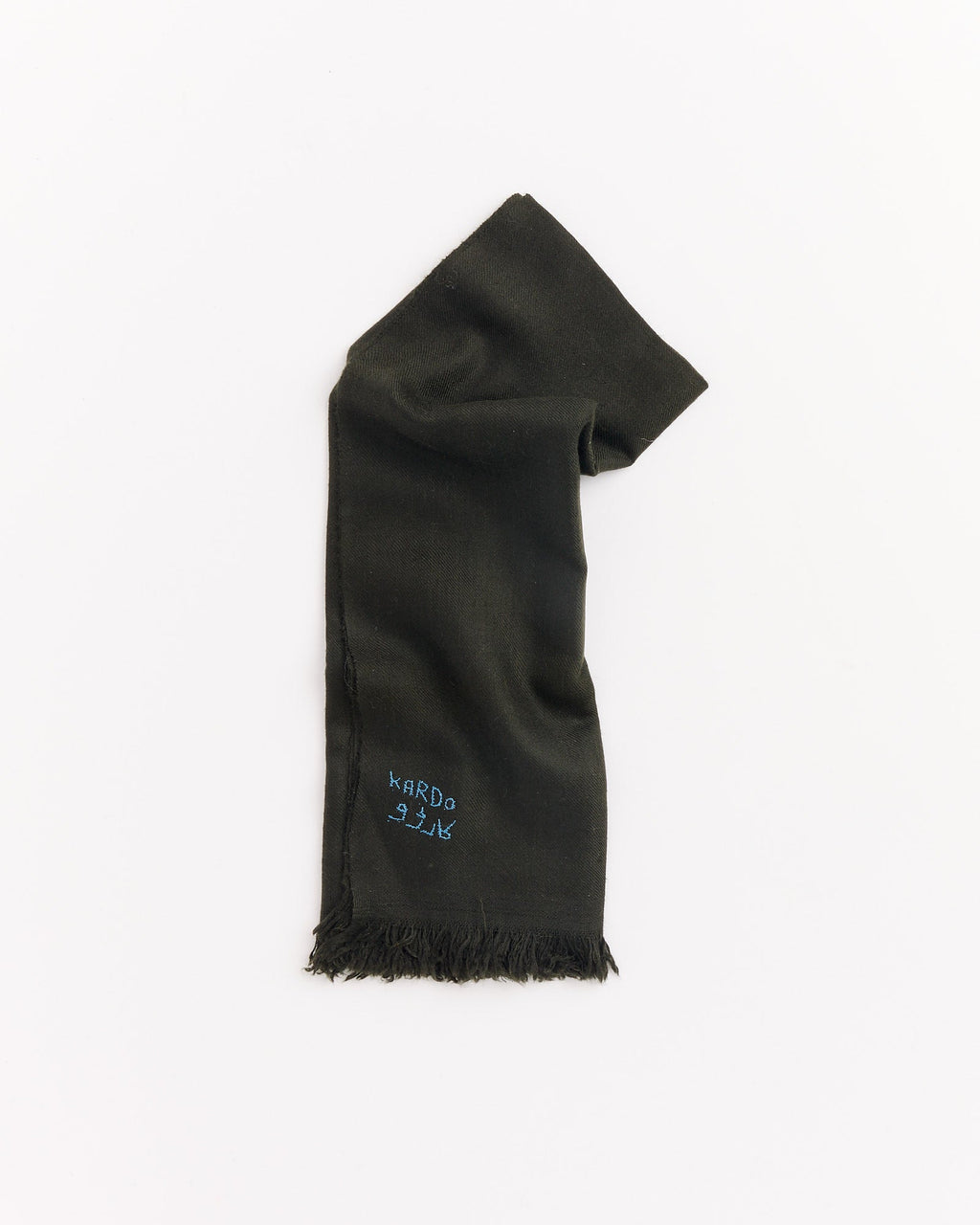 Handwoven Pashmina Bandana in Dark Green