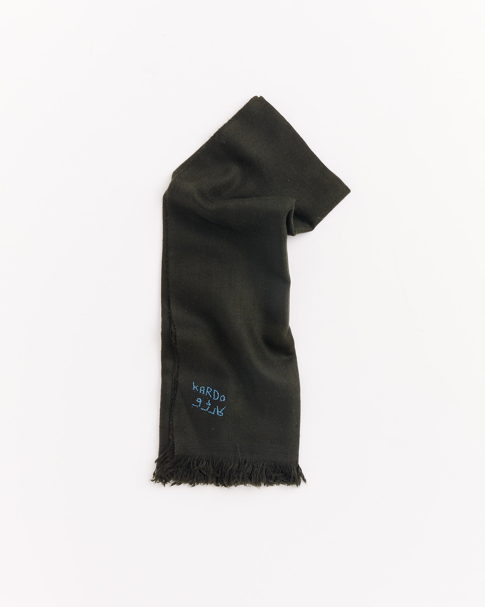 Handwoven Pashmina Bandana in Dark Green